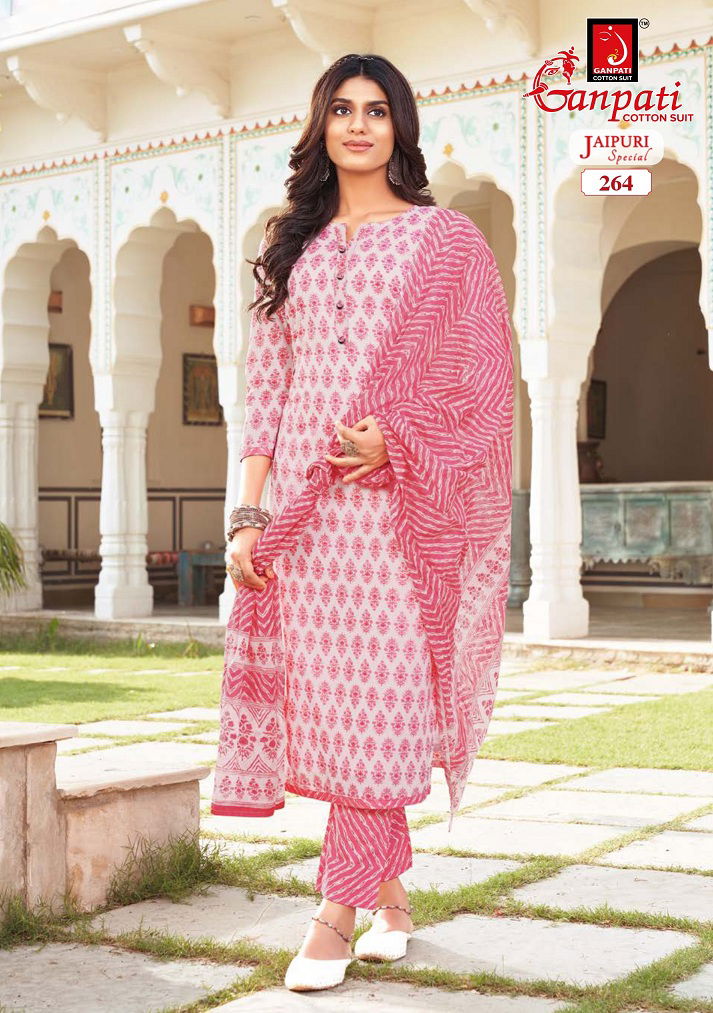 Jaipuri Special Vol 11 By Ganpati Printed Pure Cotton Dress Material Wholesalers In Delhi
